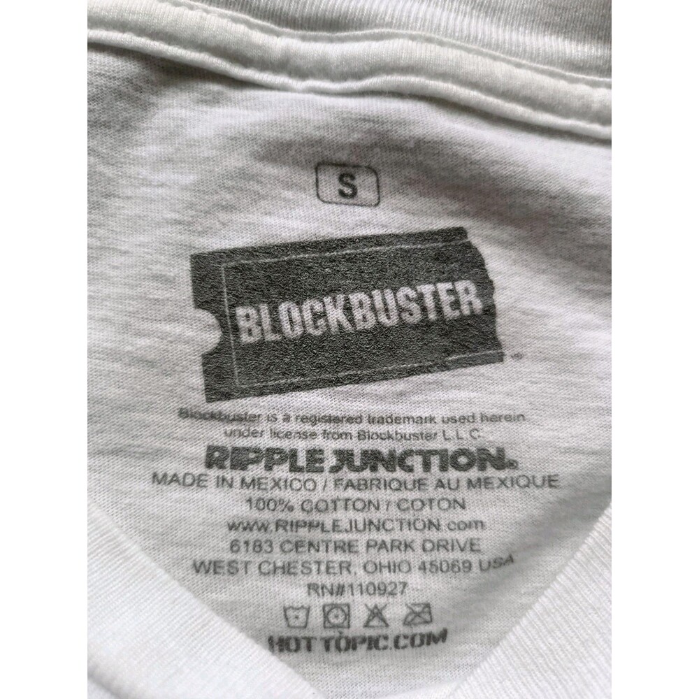 Blockbuster T-Shirt Men's Size Small Graphic Print White Shirt - Picture 3 of 6